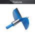 Utoolmart 100mm Forstner Drill Bit, Blue Cemented Carbide Wood Cutter Tool, Hex Shank, 80mm Length Hole Boring Bit
