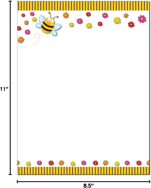 Bumble Bee Stationery - 8.5 x 11-60 Letterhead Sheets, Bee Letterhead (Bee)