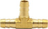 Legines 1/8" Brass Barbed T Fitting, 1/8 x 1/8 x 1/8 inch Hose Barb Tee, 2 pcs