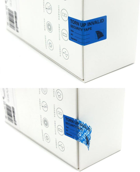 Solitary Walker 100Pcs Tamper Evident Security Void Stickers, 1x2 inch Blue Tamper Proof Labels