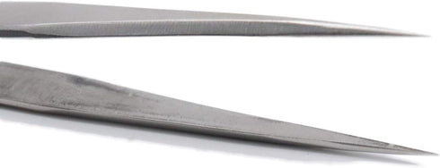 2 Pcs Precision Tweezers Fine-Pointed Tip Metal Tweezers with Protective Sleeves for Crafts Jewelry Watch Clock Electronic Components Beading Repair by Xiaoyztan