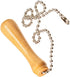 Generic 12 Inch Beaded Pull Chain Extension with Connector Wooden Pillars Walnut Pendant Antique Brass Pull Chain