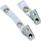 yueton 50pcs Metal Double Hole Badge Clips with PVC Straps, ID Strap Clip Adapter