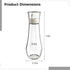 Kronabelle 8.8 Oz Countertop Refillable Glass Mouthwash Dispenser with Lid Cup, Transparent Easy-Pump Decanter