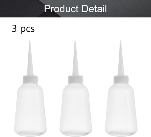 Utoolmart 3pcs 250ml Plastic Squeeze Bottles for DIY, Glue, Oil, and Tattoo Labeling
