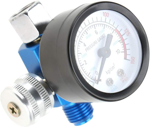 Air Pressure Regulator, Fydun 1/4 Spray Paint Gun Pressure Gauge Pneumatic Tool Accessory