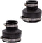 Fernco 2-Pack 1056-315 3" x 1-1/2" Flexible PVC Reducing Pipe Coupling for Cast Iron and Plastic Plumbing