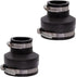Fernco 2-Pack 1056-315 3" x 1-1/2" Flexible PVC Reducing Pipe Coupling for Cast Iron and Plastic Plumbing