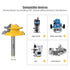 45 Degree Lock Miter Router Bit, 1/4 Inch Shank Woodworking Tools Joint Router Bits (1/4inch Shank, 1-1/2")
