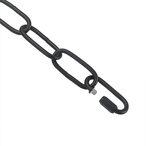 19-Feet 2 LNC Pendant Lighting Fixtures Chains, Ceiling Extra Loop Extension for Chandelier, Buckles, Black