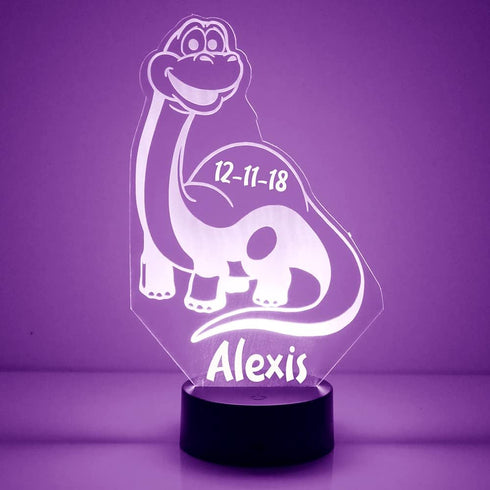 Store 16 Custom Dinosaur LED Sign Night Light Lamp with Remote, Light Up Display with Personalized Name or Image