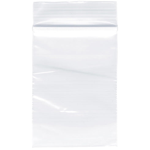 Plymor 2" x 3" Zipper Reclosable Plastic Bags, Pack of 500, 2 Mil