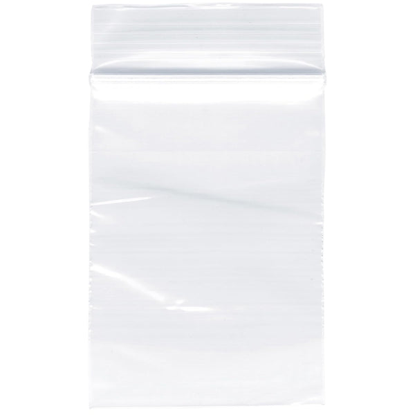 Plymor 2" x 3" Zipper Reclosable Plastic Bags, Pack of 500, 2 Mil
