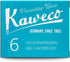 Kaweco Fountain Pen Ink Cartridge, Turquoise, Short International Size, Pack of 6, Made in Germany