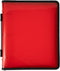 JAM PAPER Plastic Zipper 1.5 Inch Binder, Red, 3 Ring Binder, Sold Individually