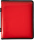 JAM PAPER Plastic Zipper 1.5 Inch Binder, Red, 3 Ring Binder, Sold Individually