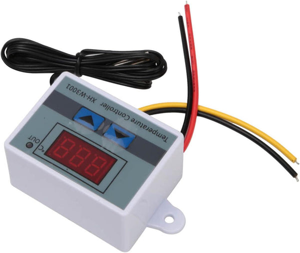 XH-W3001 Temperature Controller Thermostat Switch, Digital LED Programmable Incubator Heating Cooling with Waterproof