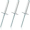 60 Pcs 3/16" x 1-3/16" Large Flange Aluminum Blind Rivets, Dome Head Pop Rivets for Installing Accessories, Silver