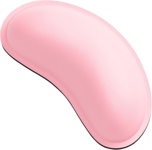 Dapesuom Ergonomic Memory Foam Mouse Wrist Rest, PU Leather Hand Rest Pad Cushion for Gaming, Pink