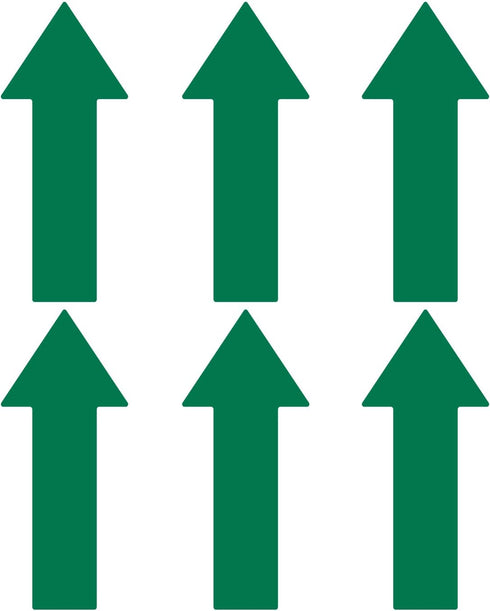 LiteMark Large Arrow Stickers 651, Durable Gloss Finish Green Arrow Decal, Pack of 6