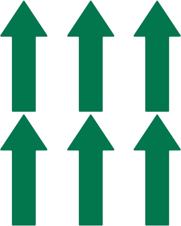 LiteMark Large Arrow Stickers 651, Durable Gloss Finish Green Arrow Decal, Pack of 6