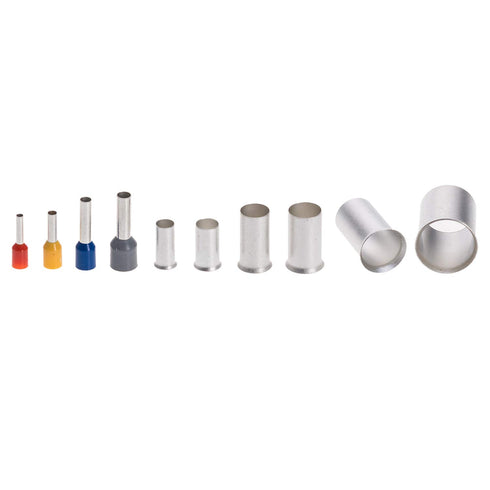 10-Sizes Copper Wire Ferrules Assortment Kit - Matte Tin Plating Pin Ferrules (390PCS KIT)