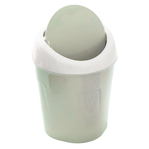Kukyller Mini Trash Can, Reusable Plastic Tiny Desktop Waste Garbage Bin with Swing Lid for Living Room Coffee Table S