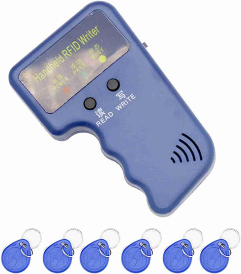 125KHZ 6 Dioche Handheld Card Copier Portable Low Power Consumption Reader Writer Duplicator with Cards Keyfobs