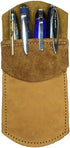 Hide & Drink Durable Leather Pocket Protector, Handmade Pencil Pouch for Office Essentials (Old Tobacco)