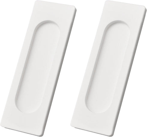 Self-Stick Rectangular Sliding Door Pulls, 2pcs Aluminum Alloy Hidden Recessed Pull Handle for Barn Door, Closet