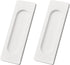 Self-Stick Rectangular Sliding Door Pulls, 2pcs Aluminum Alloy Hidden Recessed Pull Handle for Barn Door, Closet