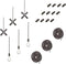Ceiling Fan Pull Chain, Including 6Pcs Beaded Ball Fan Pull Chain Pendant,