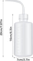 Wash Bottle 2pcs 250ml/8oz, Economy Plastic Squeeze Washing Cleaning Bottle for Medical Succulent Irrigation
