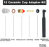 #12 Ceramic Cup White TIG Welding Cup, Fit Torch WP 9/20/25 Series with 3/32 Diffuser