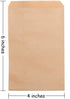 Volanic 100PCS 4X6 Inch Kraft Paper Bags, Small Flat Party Favor Bags for Bakery, Cookies, Sandwich Packing