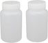 uxcell 2Pcs 250ml Plastic Wide Mouth Laboratory Reagent Bottle, Sample Sealing Bottle, White