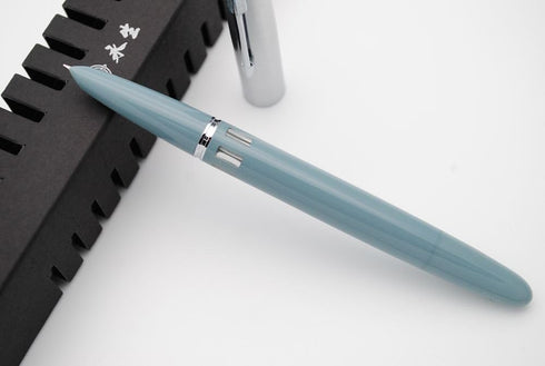 czxwyst 601 Steel Cap Vacumatic Fountain Pen with Ink Window (Lake Blue)