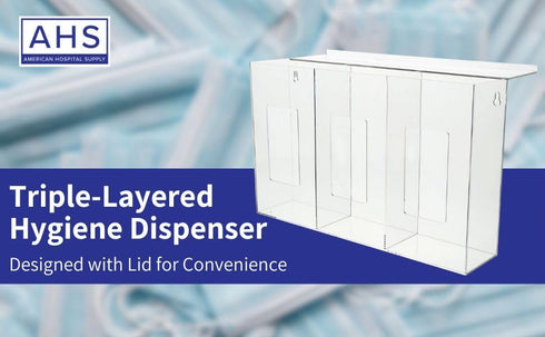 Triple Hygiene Dispenser with Lid, Pack of 1