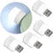Linwnil Set of 4,USB Lights by Night, Mini LED Bulb, Plug-in, Warm White,