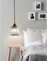 Meimond 1 Bulb Crystal Pendant Lights Black Light Cluster Ceiling,Modern Hanging Light Fixture for Kitchen