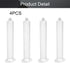 Utoolmart 55cc Air Distribution Tube, Adhesive Syringes Tube Sleeve, Transparent Plastic Syringe Dispensing, 4 Pcs