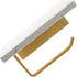 LOORGVEL Marble Toilet Paper Roll Holder Wall Mount with Storage Shelf for Bathroom