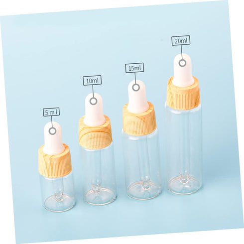 4Pcs Mini Glass Dropper Bottles for Essential Oils, Travel Dispensing Bottles