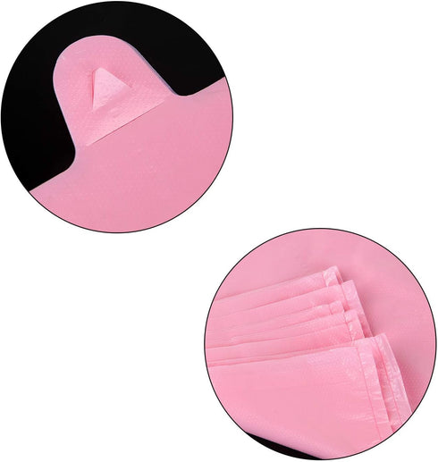T Shirt Bags, Pink Plastic Grocery Bags with Handles, Bolsas De Plastico Para Negocio, 12x20 Inches (50 pcs)