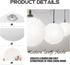 Luxshiny Milky White Metal Screw Globe Shade Replacement Lampshade for Ceiling Light Fixtures Wall Sconce Chandelier