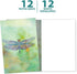 Tree-Free Greetings Vibrant Dragonfly All Occasion Cards, 12 Recycled 4x6 Notecards & White Envelopes