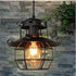 Ncescmal Pendant Lights, Retro Vintage Industrial Metal Cage Ceiling Light Antique Glass Wall Lamp Wall Sconce Ceiling