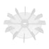 uxcell 120mmx15mm Round Shape Motor Fan Blade, White Engineering Plastic with 12 Vanes