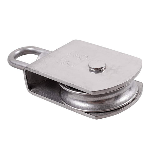 Rocaris 2 Pack M75 Lifting Single Pulley Roller, 1700 lbs Heavy Duty Stainless Steel Swivel Pulley Block