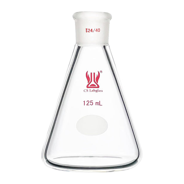 125ml Erlenmeyer Flask with 24/40 Standard Taper Outer Joint, Borosilicate Glass, Chemistry